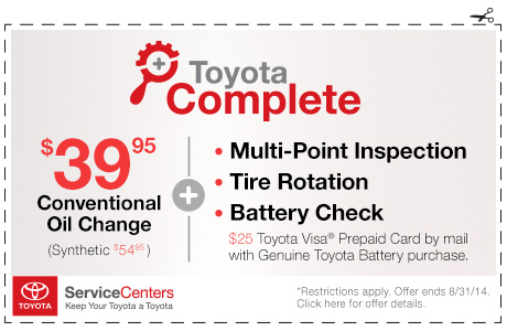 Toyota Service Center Coupons