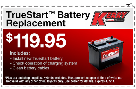 Toyota truestart battery specials