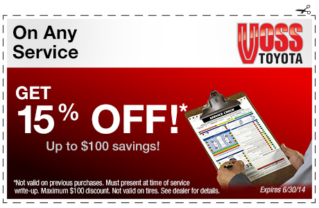 Voss service coupons